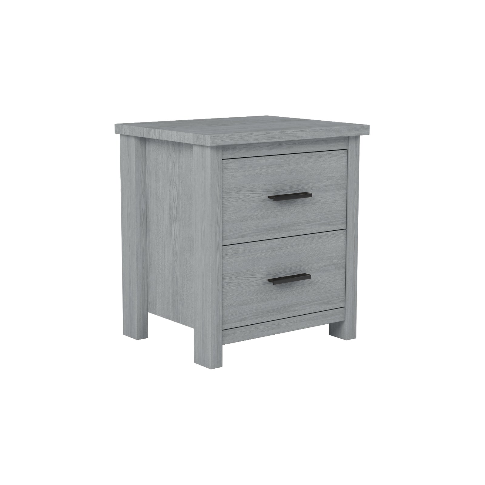 Nøordka Light Nightstand Default 19" Light Gray Vintage Wooden Nightstand