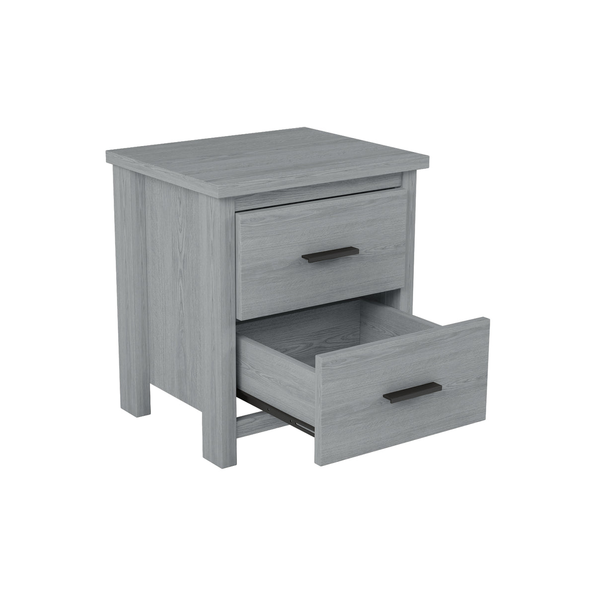 Nøordka Light Nightstand Default 19" Light Gray Vintage Wooden Nightstand