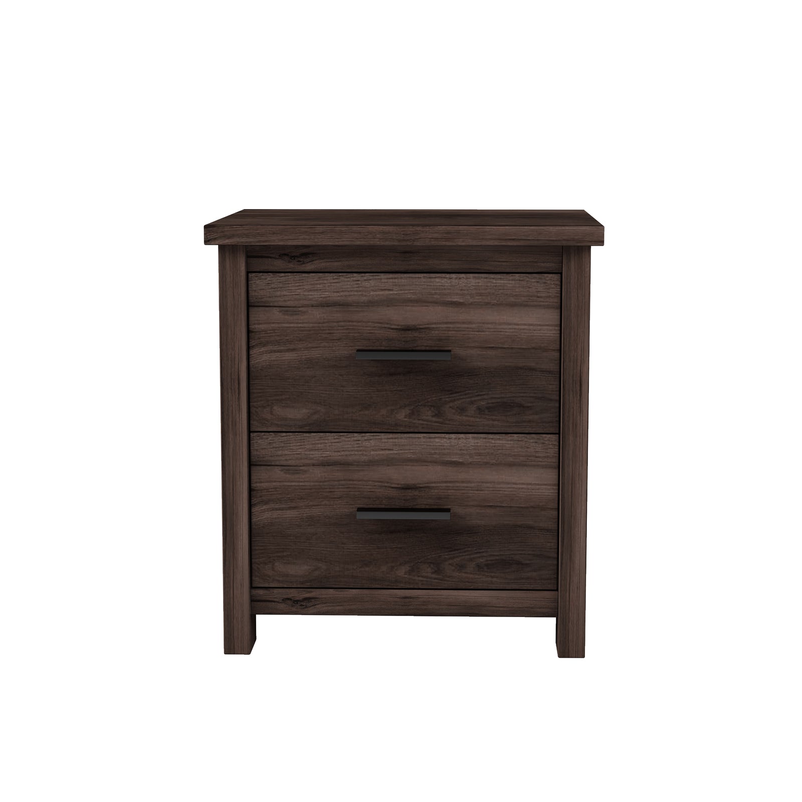 Nøordka Light Nightstand Default 20" Dark Walnut Vintage Two Drawer Nightstand