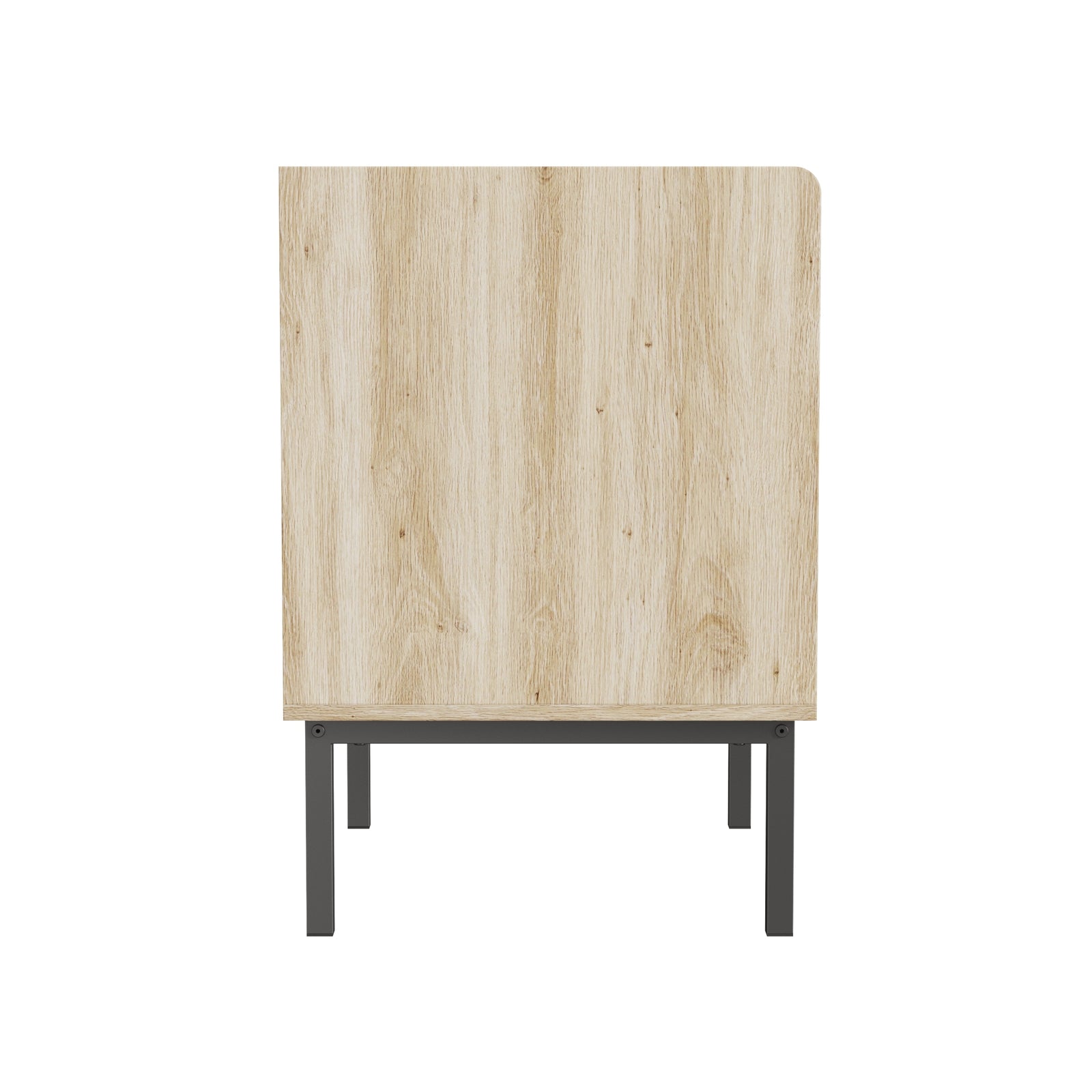 Nøordka Light Nightstand Default 20" Natural Black Mid Century Modern Nightstand & Bedside Cabinet Set