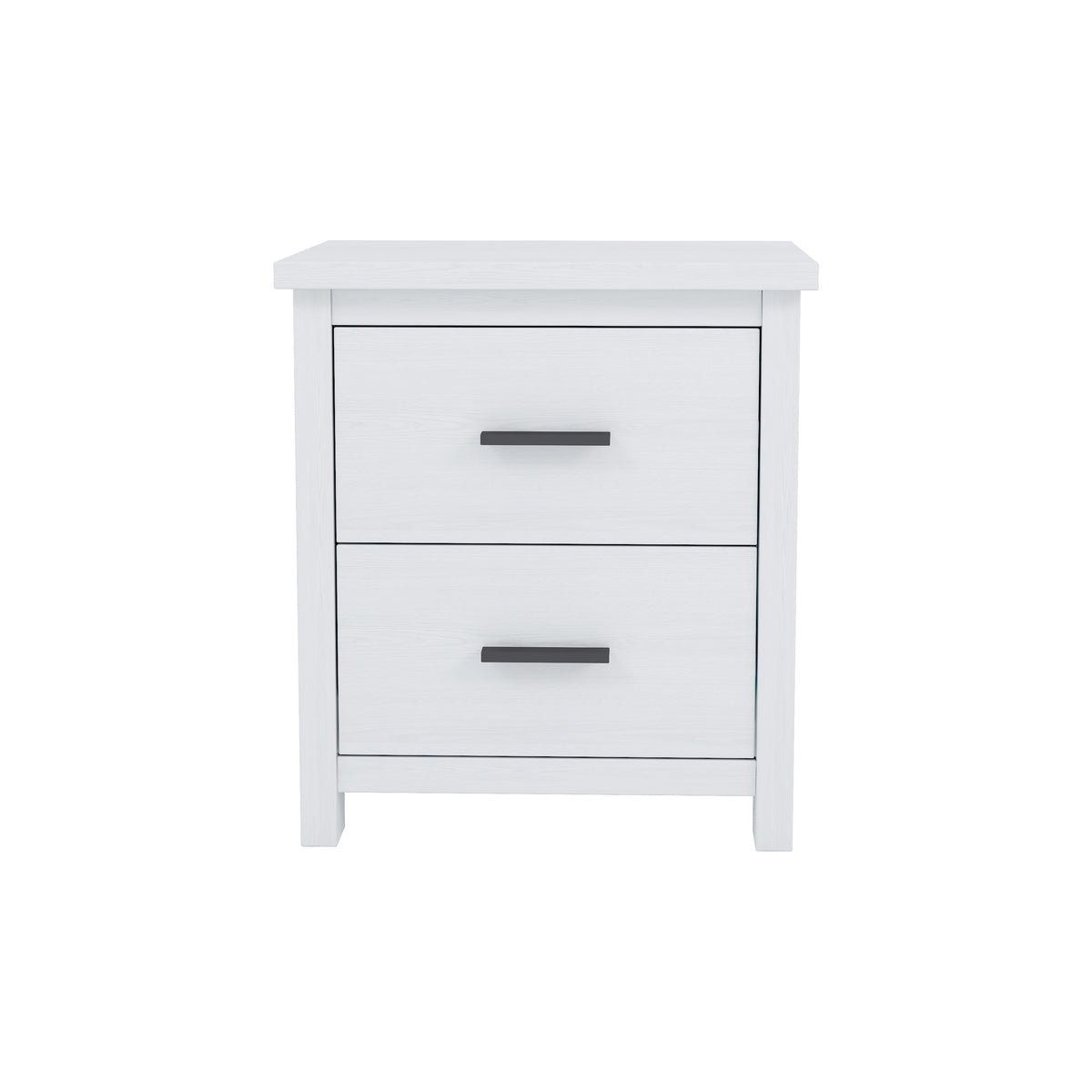 Nøordka Light Nightstand Default 20" Vintage White Two Drawer Wooden Nightstand