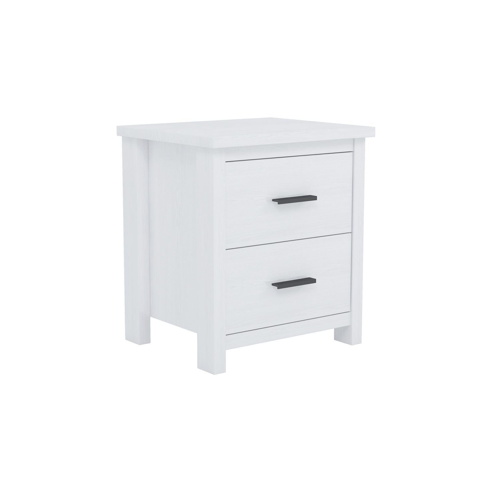 Nøordka Light Nightstand Default 20" Vintage White Two Drawer Wooden Nightstand