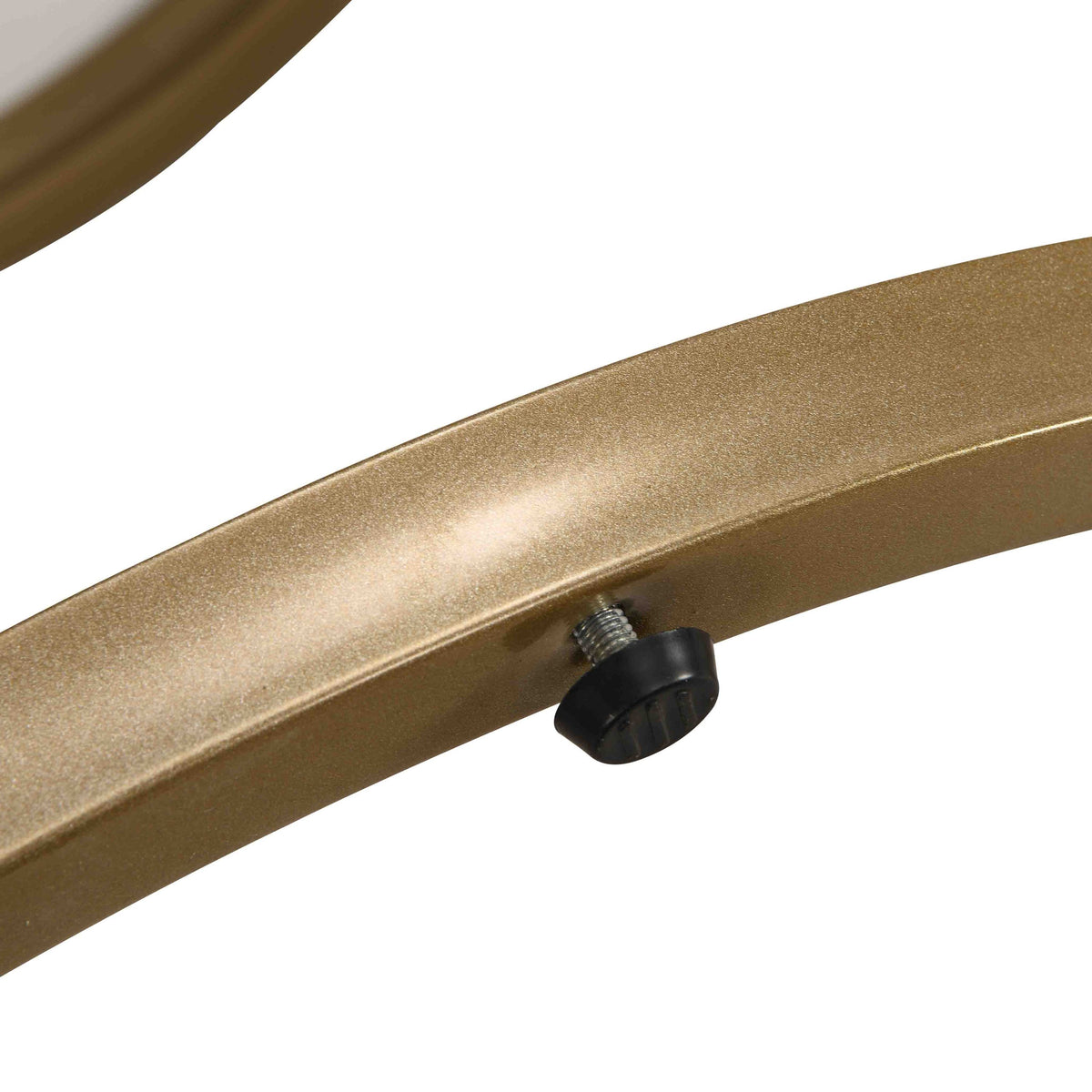 Nøordka Light Nightstand Default 20" White Mid Century Modern Nightstand with Gold Circular Base