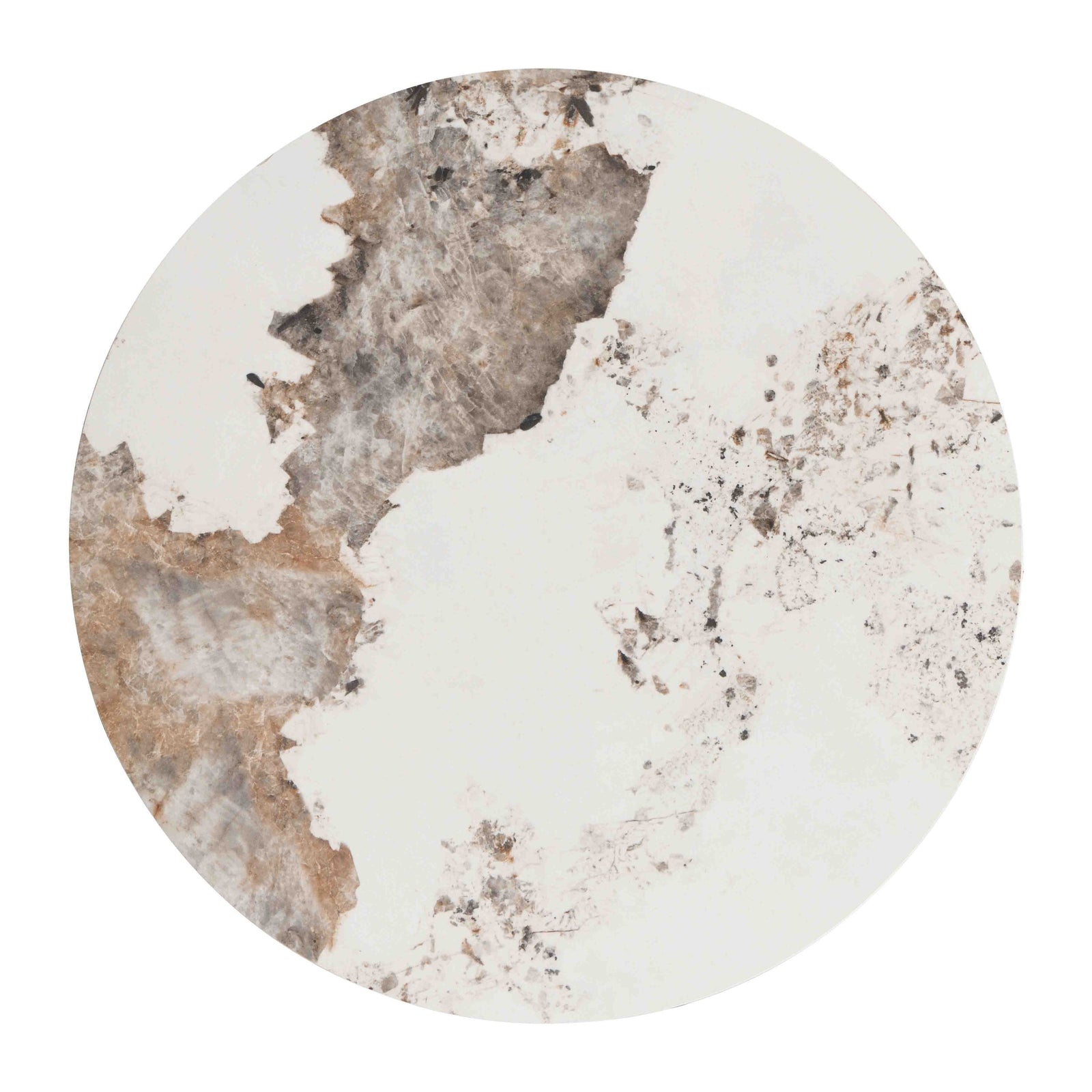 Nøordka Light Nightstand Default 20" White Mid Century Modern Nightstand with Gold Circular Base