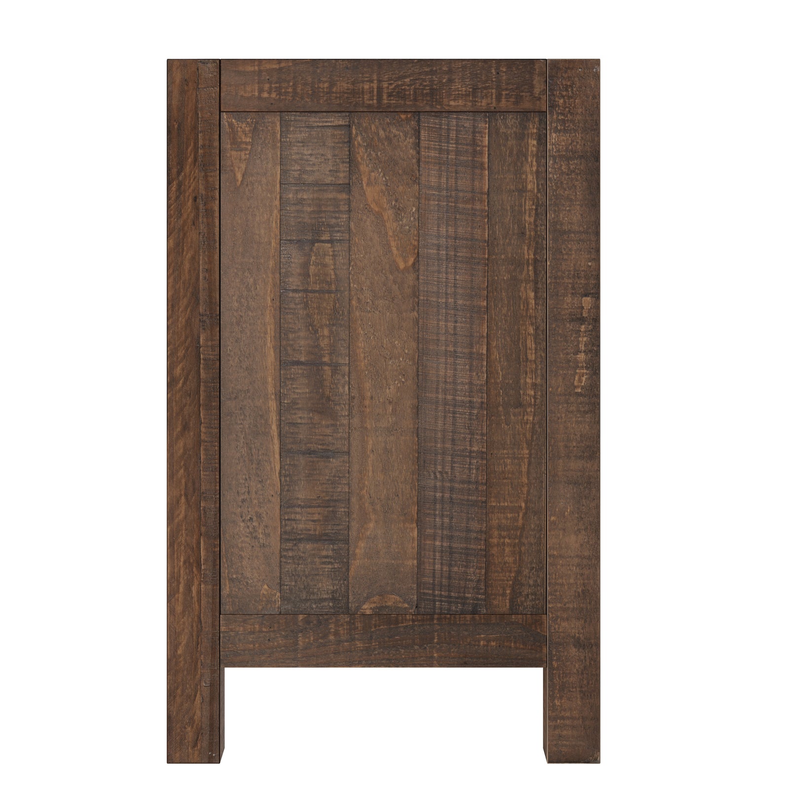 Nøordka Light Nightstand Default 22" Rustic Brown Farmhouse Style Solid Wood Nightstand with Charging