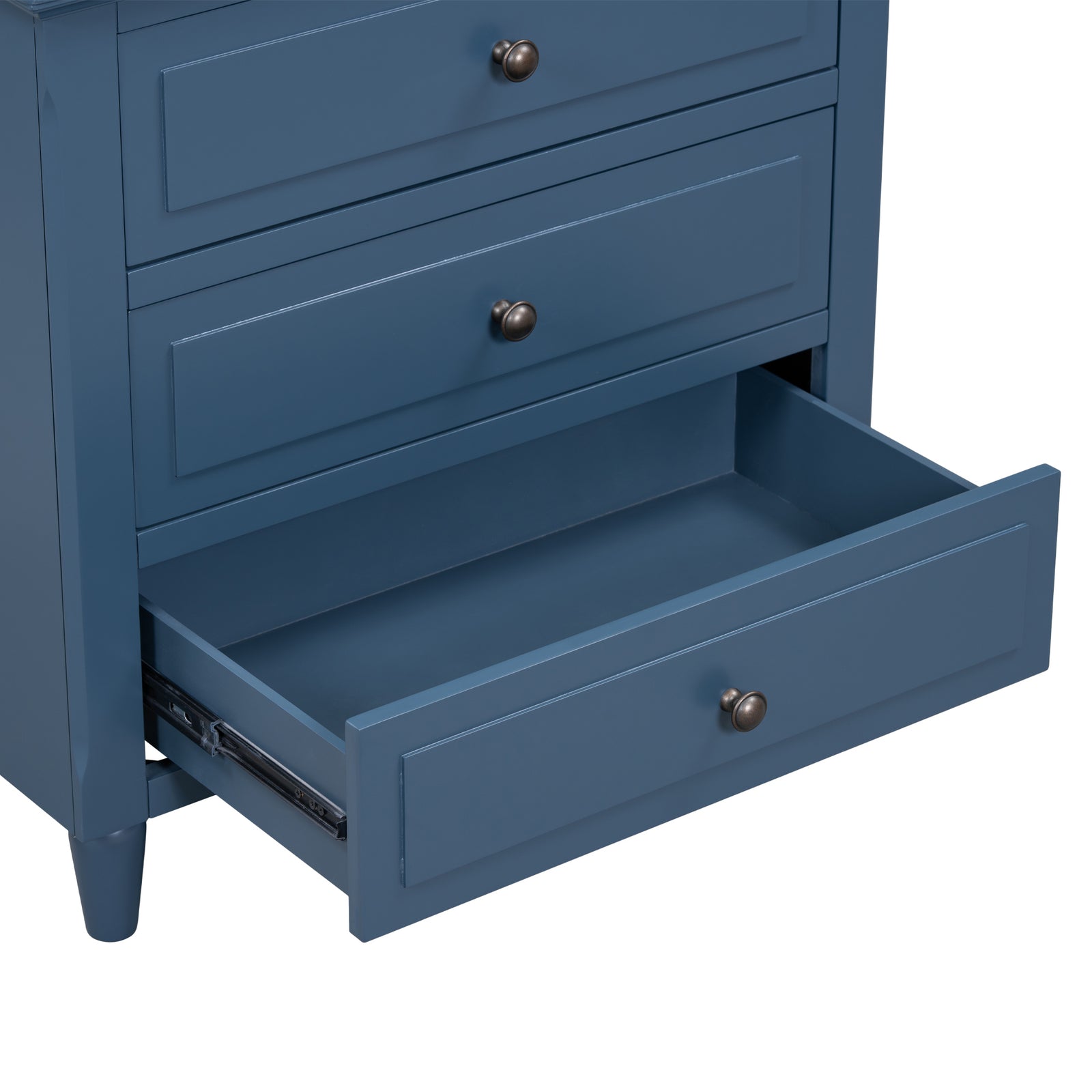 Nøordka Light Nightstand Default 28" Blue 3-Drawer Nightstand & Bedside Cabinet