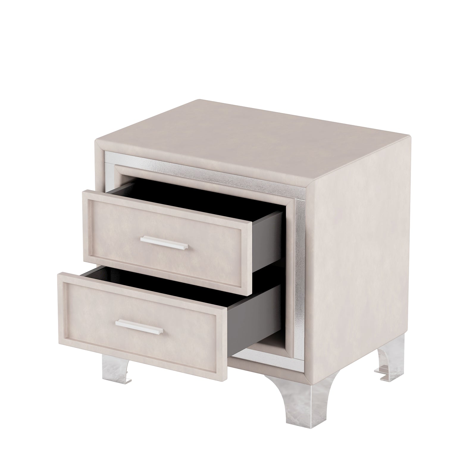 Nøordka Light Nightstand Default Beige Mid Century Modern Nightstand & Bedside Table