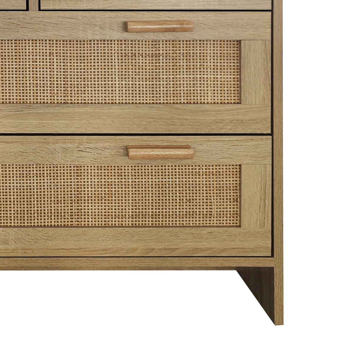 Nøordka Light Sideboard Default 32" Mid Century Modern Rattan 4 Drawer Cabinet