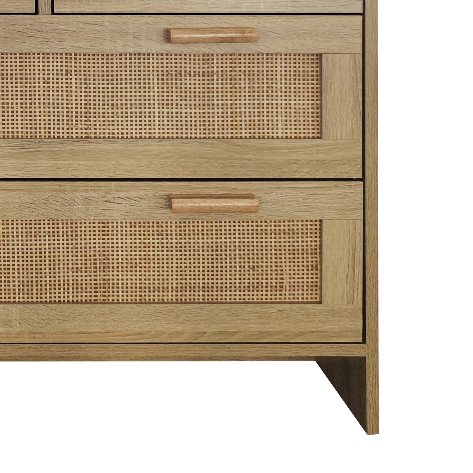 Nøordka Light Sideboard Default 32" Mid Century Modern Rattan 4 Drawer Cabinet