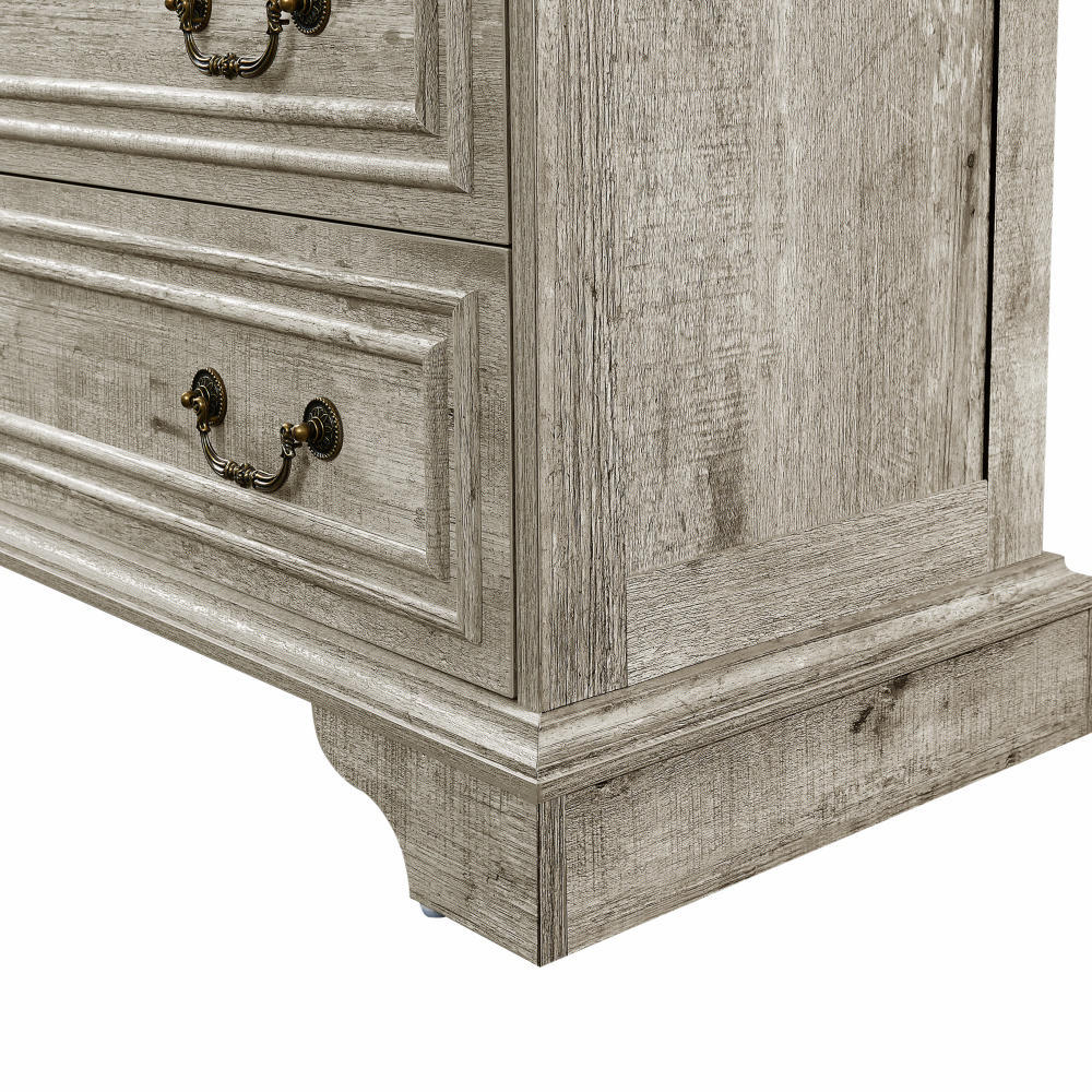 Nøordka Light Sideboard Default 32" Rustic Finish 5 Drawer Dresser