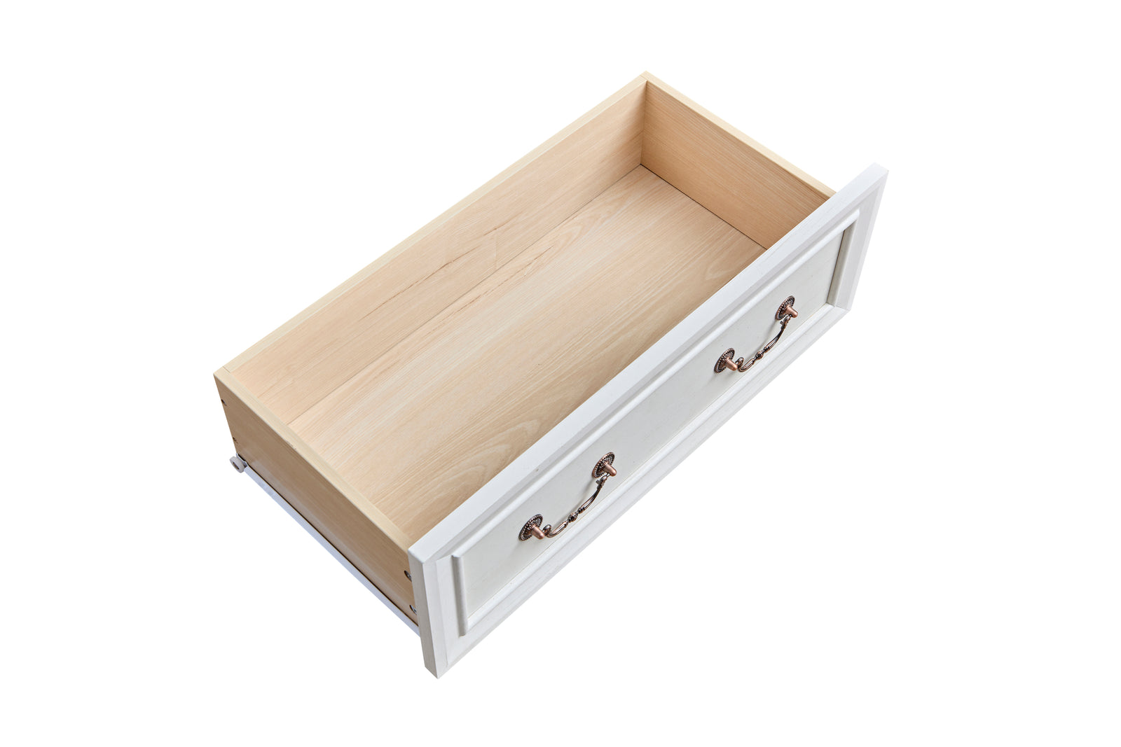 Nøordka Light Sideboard Default 32" White Rustic 7 Drawer Wooden Dresser Chest in Walnut Finish