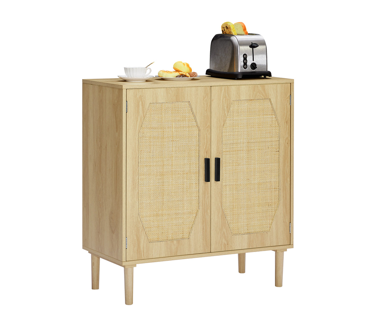 Nøordka Light Sideboard Default 35" Natural Tone Rattan Door Kitchen Cabinet