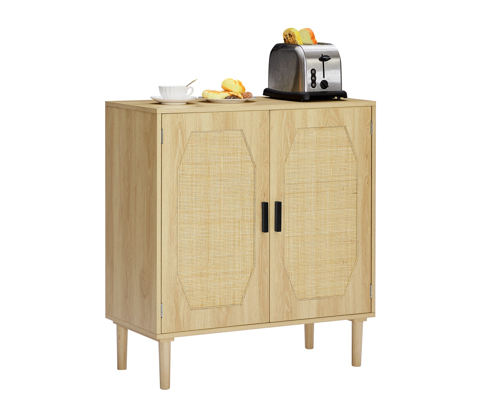Nøordka Light Sideboard Default 35" Natural Tone Rattan Door Kitchen Cabinet