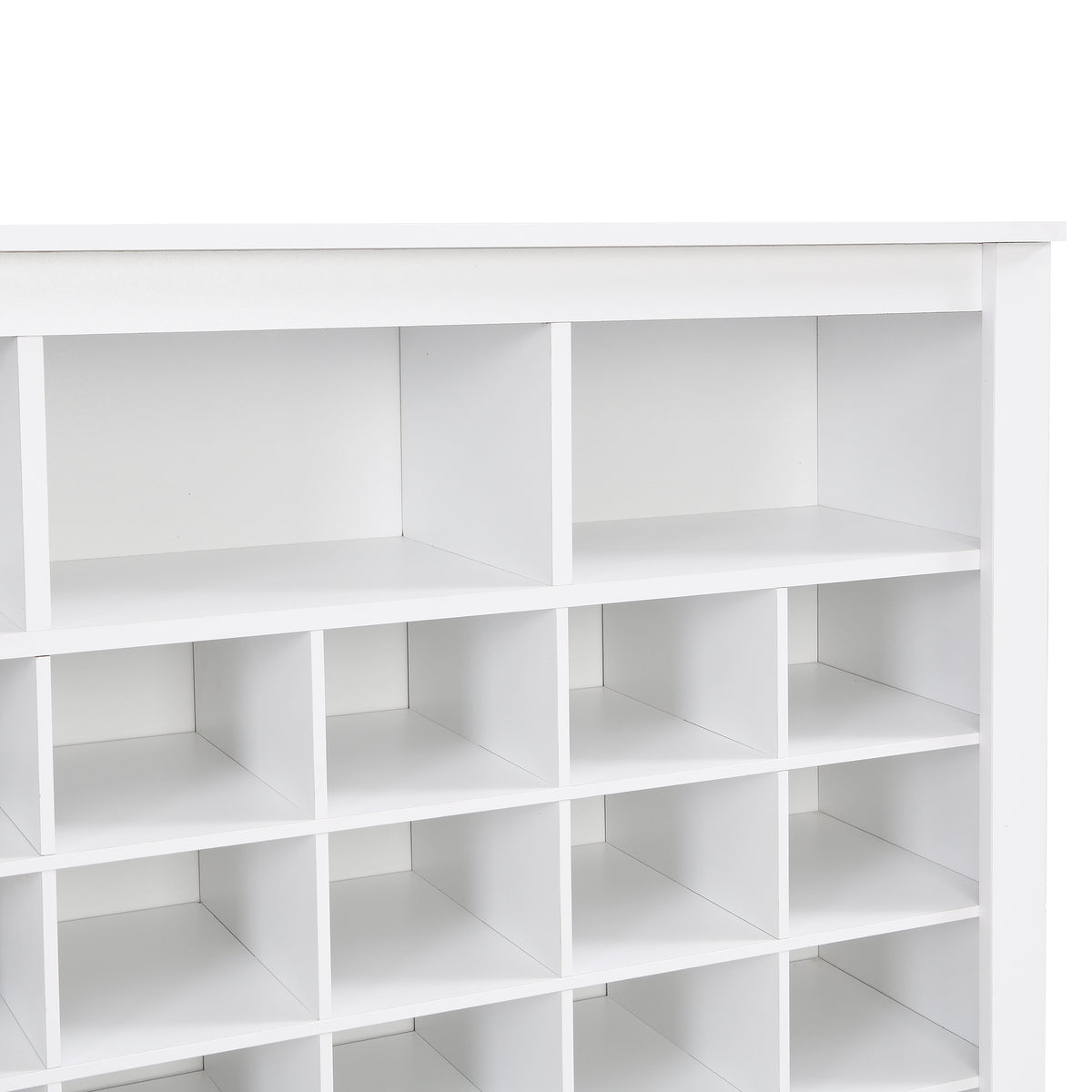 Nøordka Light Sideboard Default 45" White Sleek 24 Shoe Cubby Console