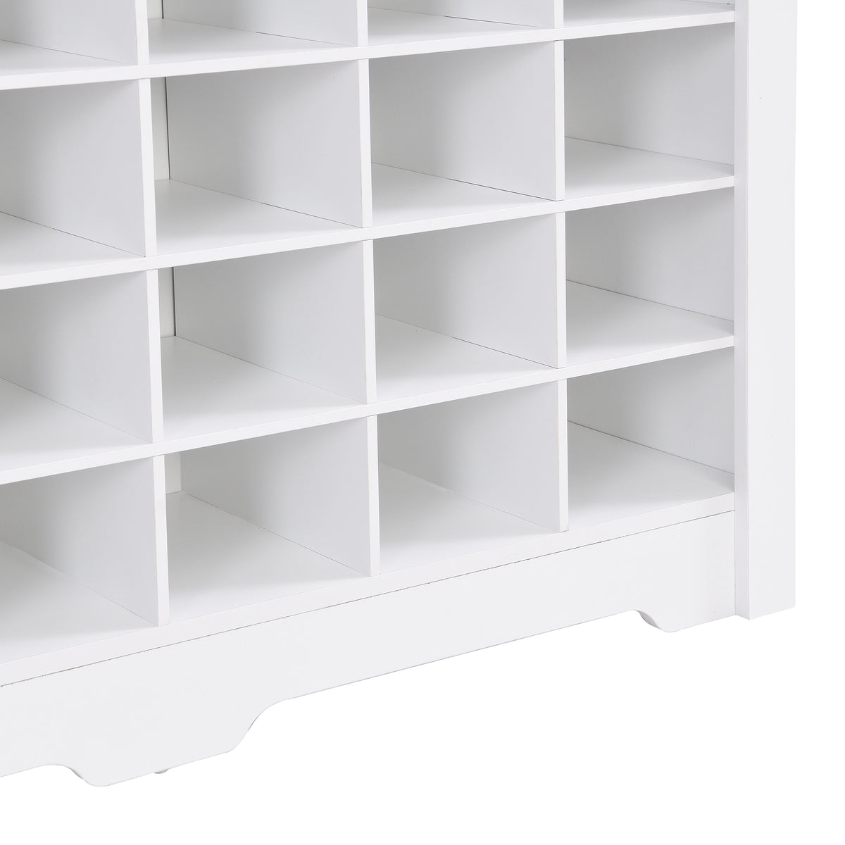 Nøordka Light Sideboard Default 45" White Sleek 24 Shoe Cubby Console