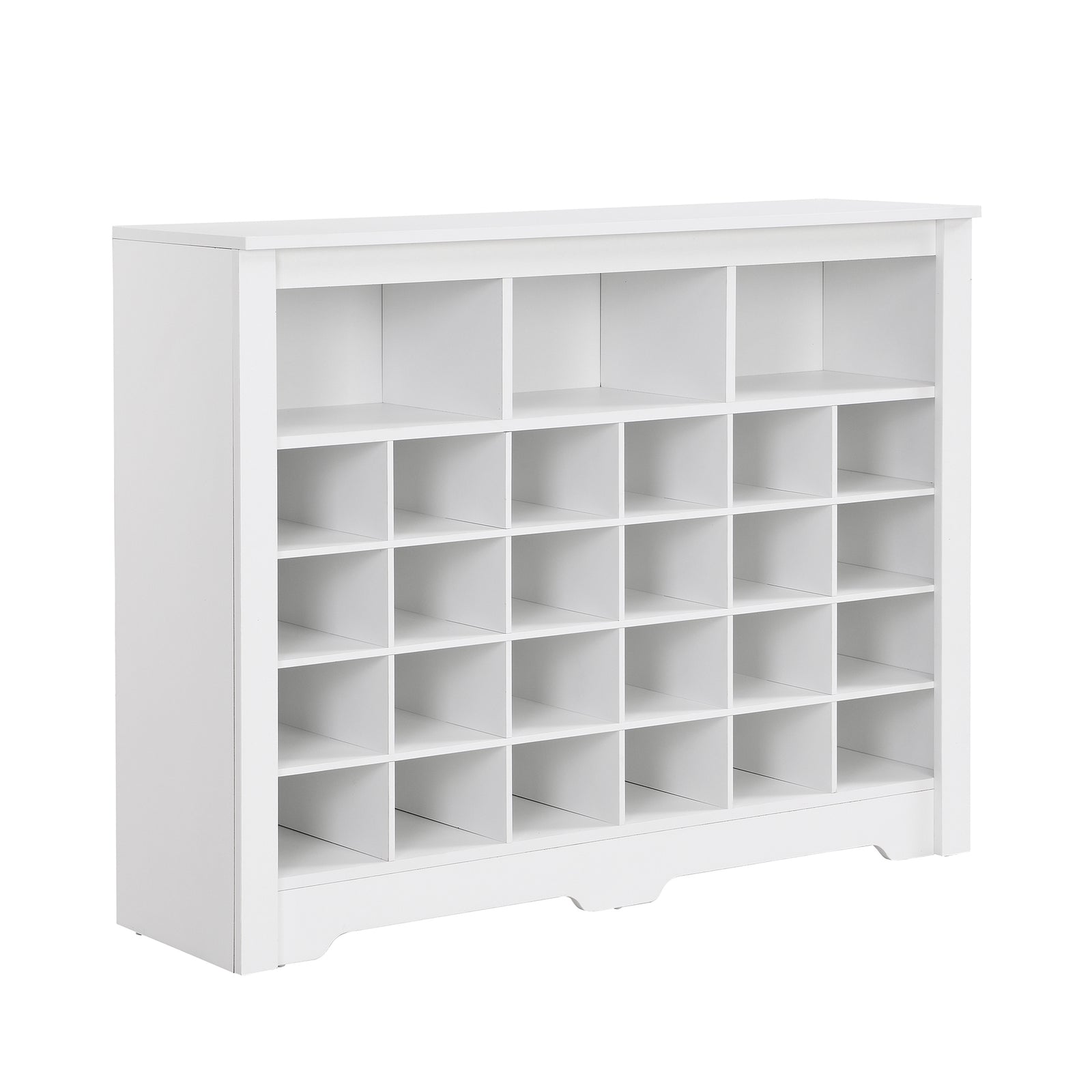 Nøordka Light Sideboard Default 45" White Sleek 24 Shoe Cubby Console