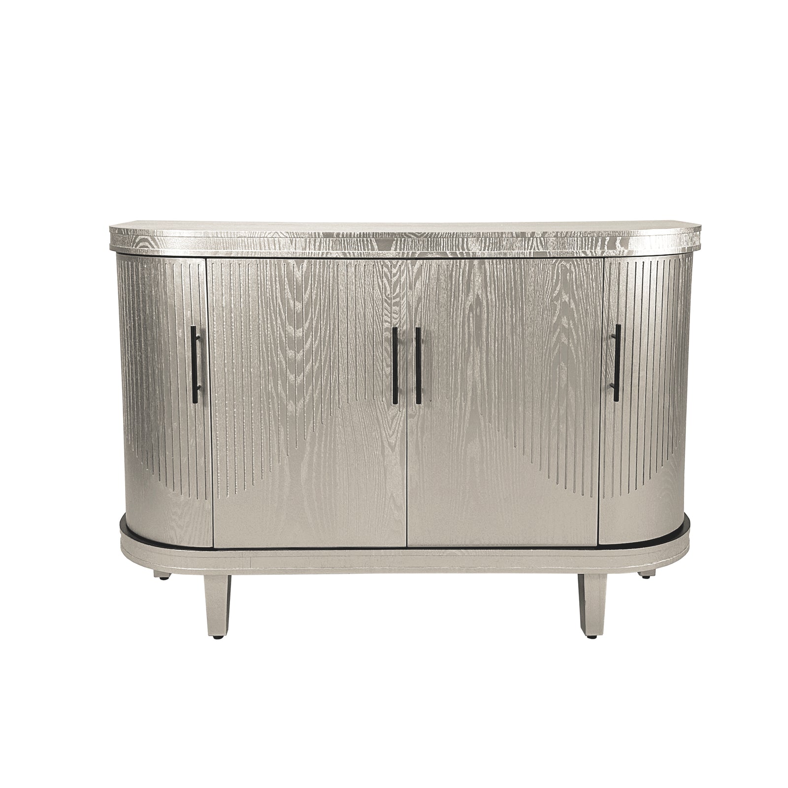 Nøordka Light Sideboard Default 50" Champagne Mid Century Modern Curved Sideboard with Adjustable Shelving
