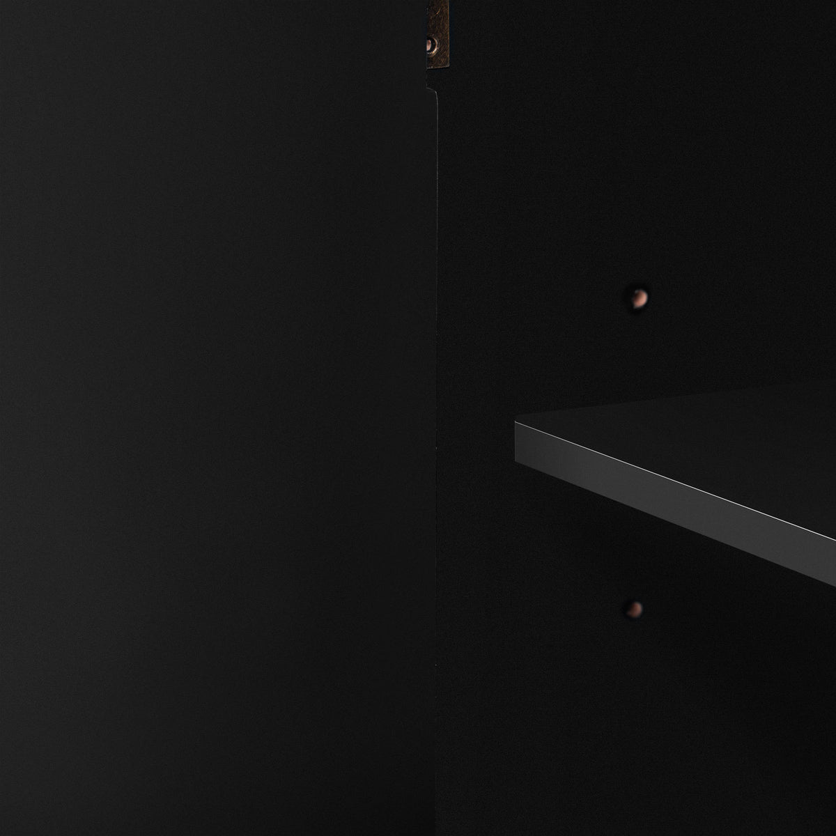 Nøordka Light Sideboard Default 50" Fraxinus Mandschuric Black Solid Wood Cabinet with Adjustable Shelving