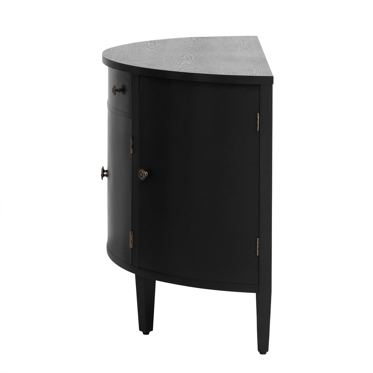 Nøordka Light Sideboard Default 50" Fraxinus Mandschuric Black Solid Wood Cabinet with Adjustable Shelving