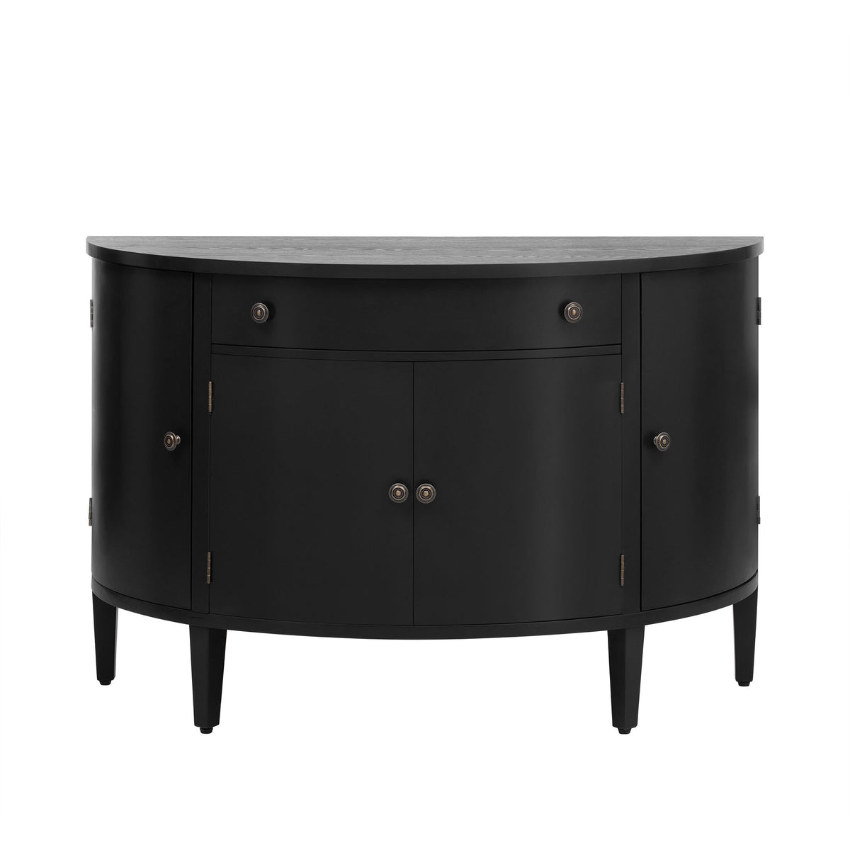 Nøordka Light Sideboard Default 50" Fraxinus Mandschuric Black Solid Wood Cabinet with Adjustable Shelving