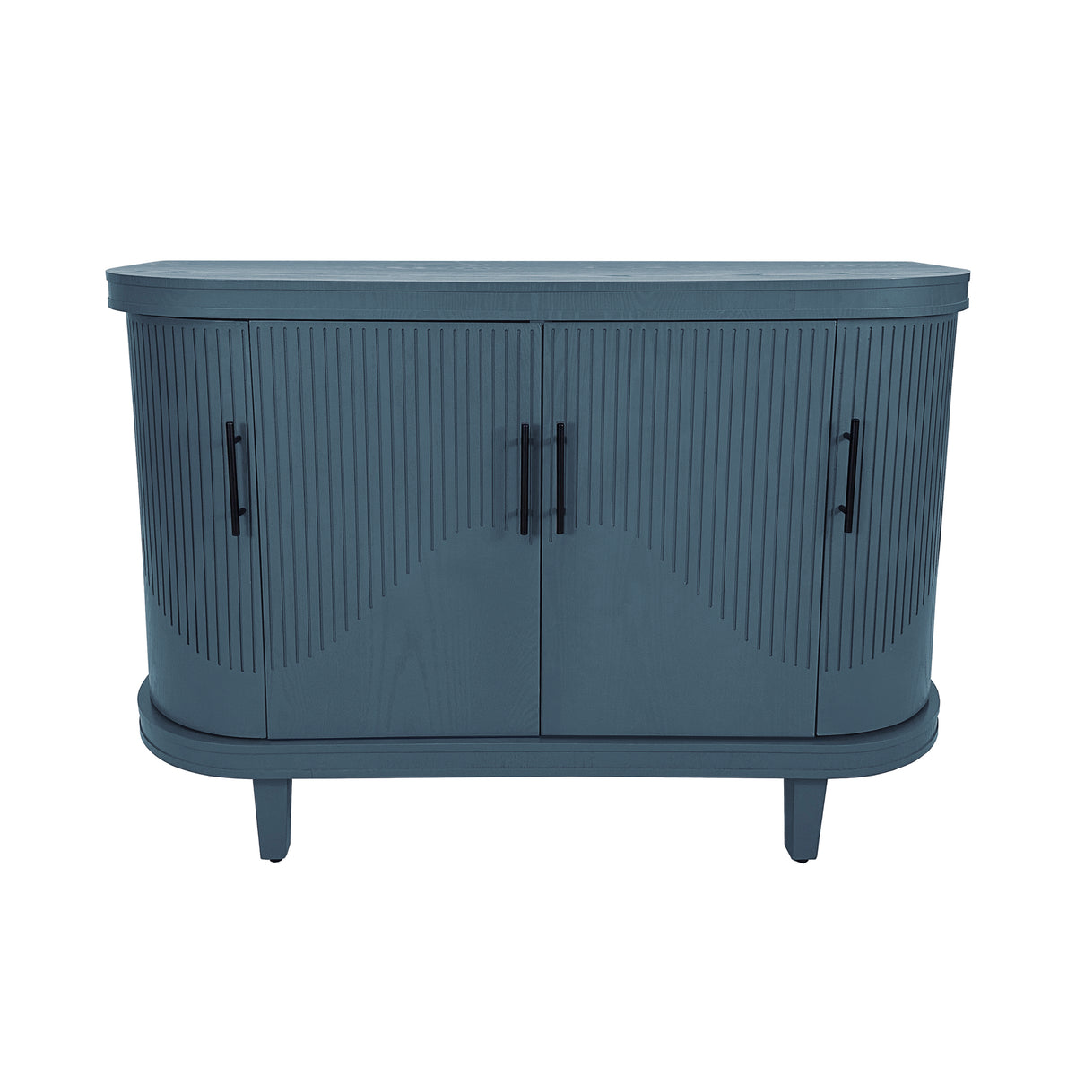 Nøordka Light Sideboard Default 50" Mid Century Modern Curved Blue Sideboard with Adjustable Shelving