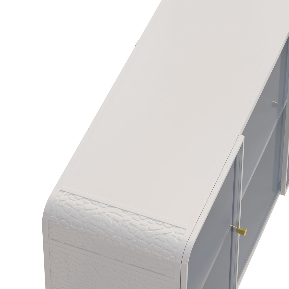 Nøordka Light Sideboard Default 50" Mid Century Modern Stylish Glass Cabinet