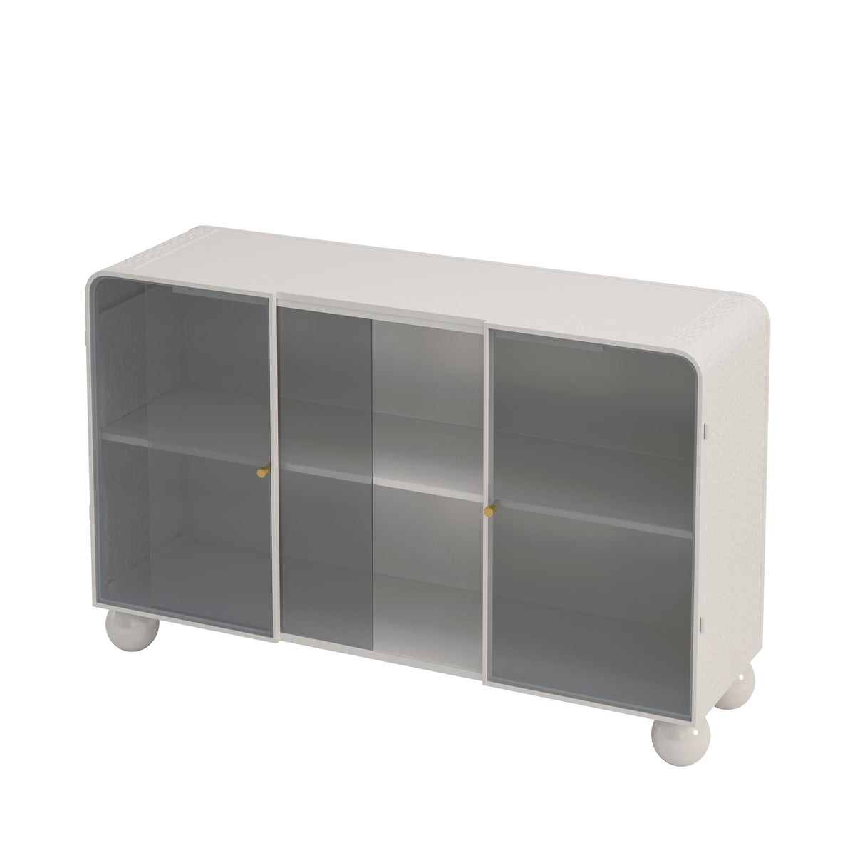 Nøordka Light Sideboard Default 50" Mid Century Modern Stylish Glass Cabinet