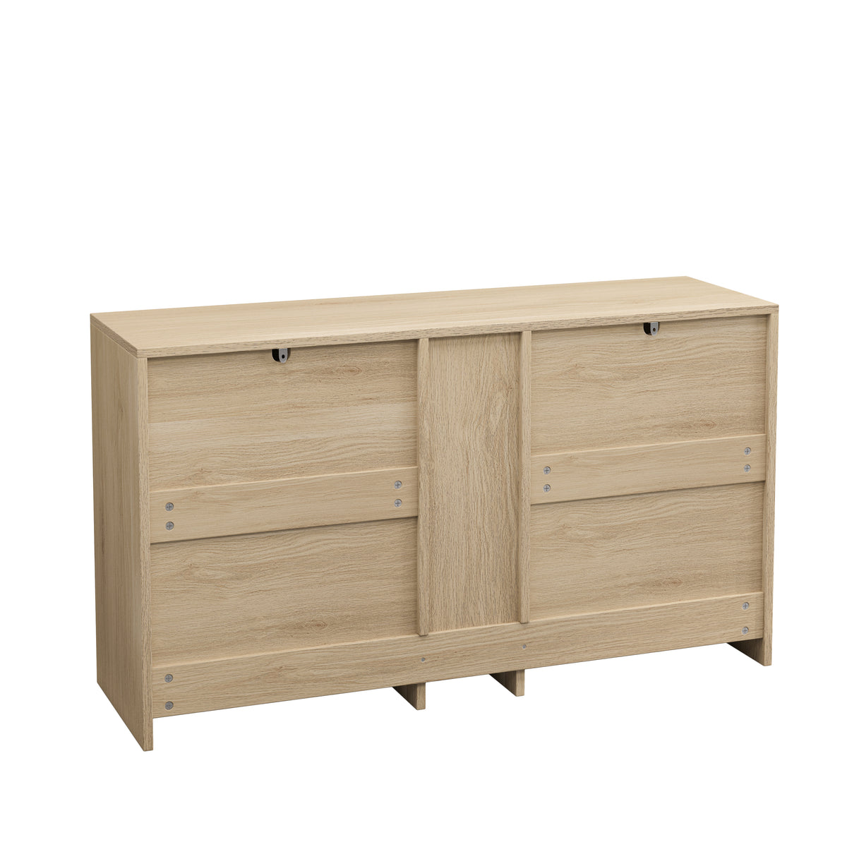 Nøordka Light Sideboard Default 52" Neutral Tone 9 Rattan Drawer Cabinet
