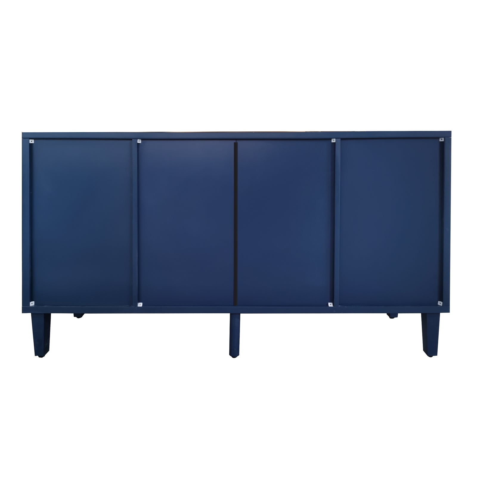 Nøordka Light Sideboard Default 55" Navy Blue 2-Door Cabinet with 3 Drawers & Geometric Pattern