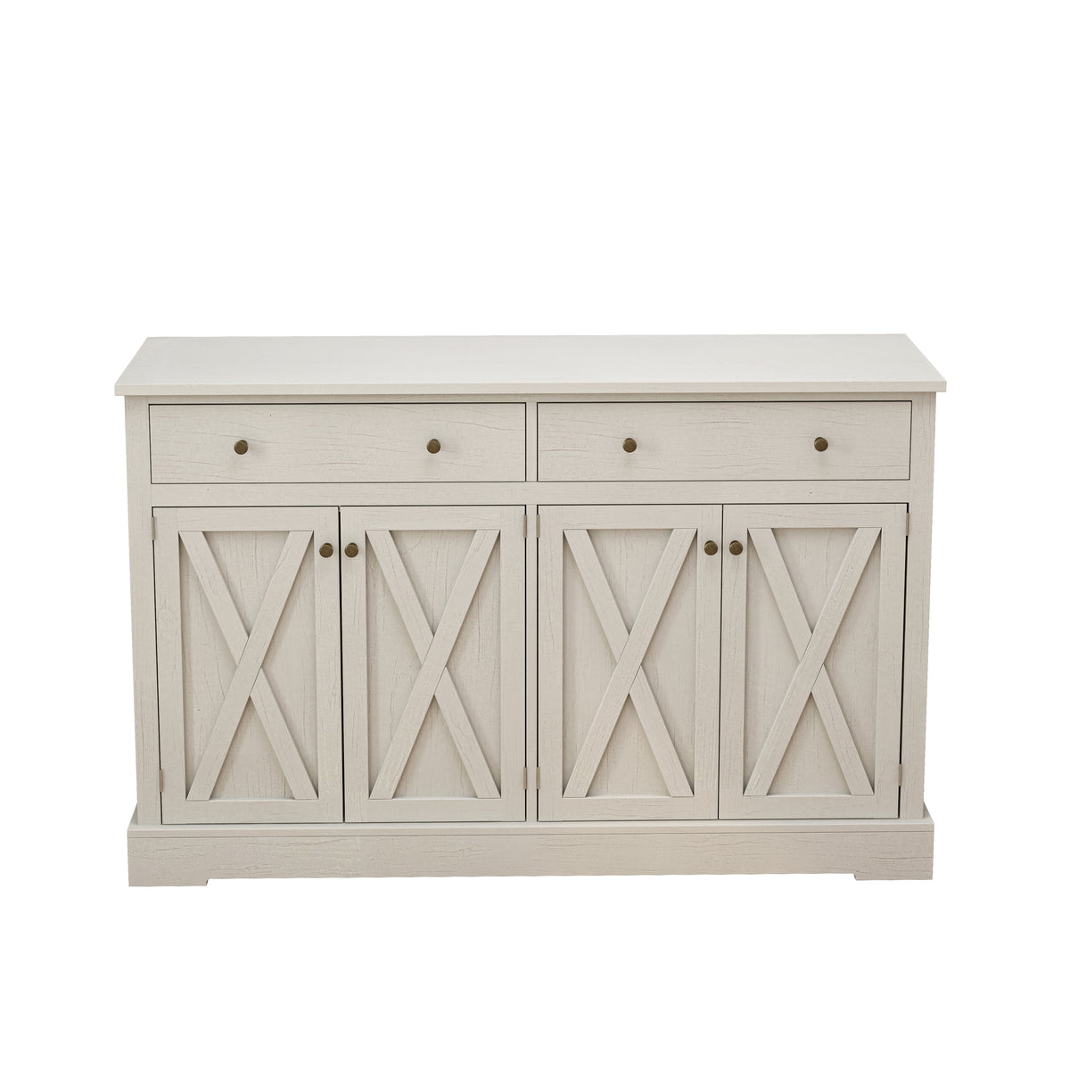 Nøordka Light Sideboard Default 55" White Vintage Sideboard with Farmhouse Style