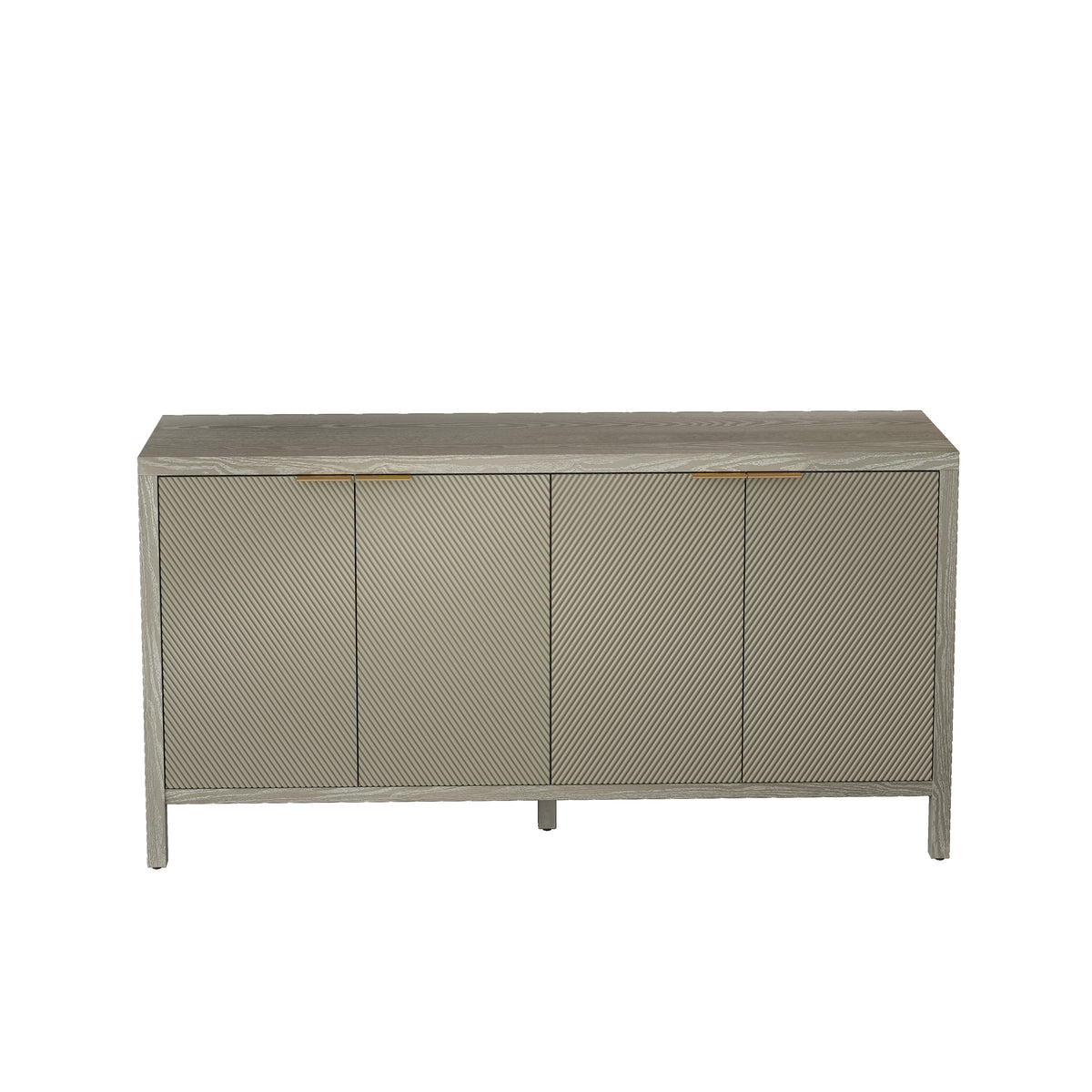 Nøordka Light Sideboard Default 60" Champagne Finish Mid Century Modern Wood Sideboard &amp; Buffet Cabinet