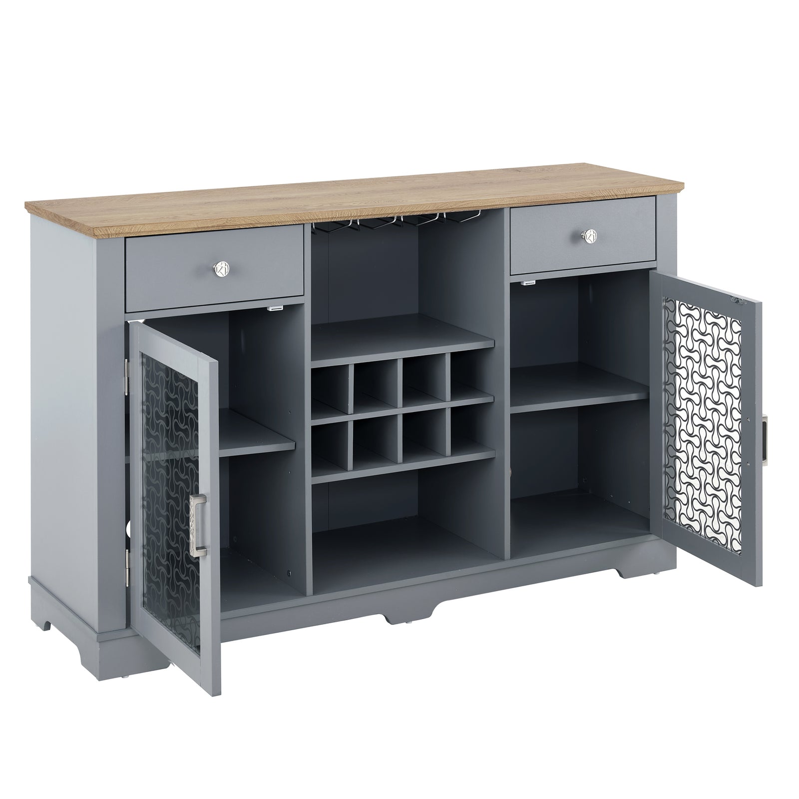 Nøordka Light Sideboard Default 60" Light Oak Mid Century Modern Farmhouse Buffet Cabinet