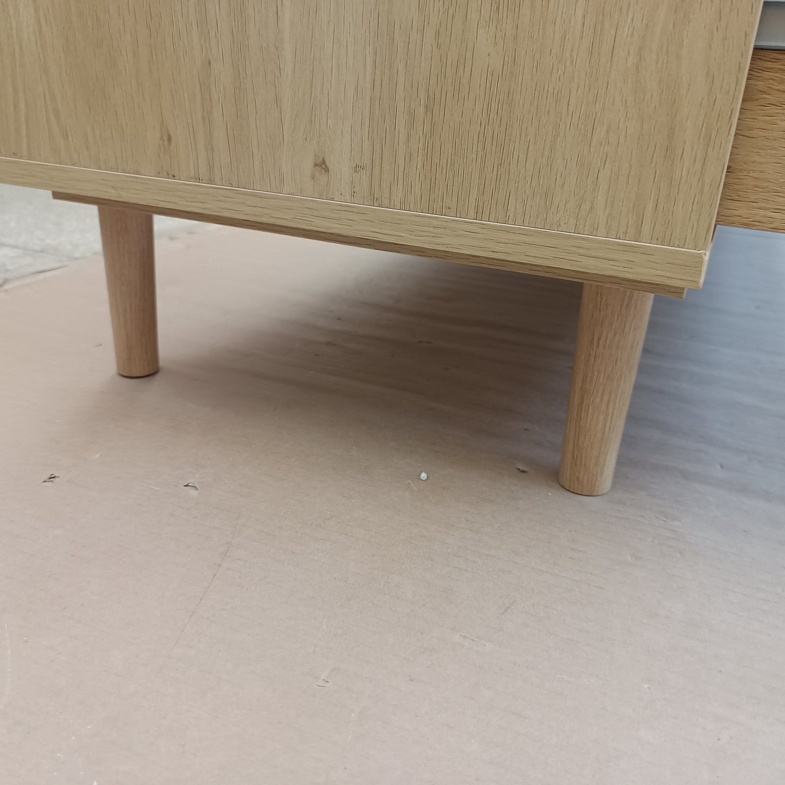 Nøordka Light Sideboard Default 60" Mid Century Modern Six Drawer Rattan Storage Cabinet