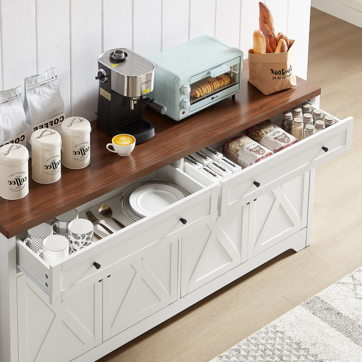 Nøordka Light Sideboard Default 61" TV Stand &amp; Entertainment Center With Storage Space