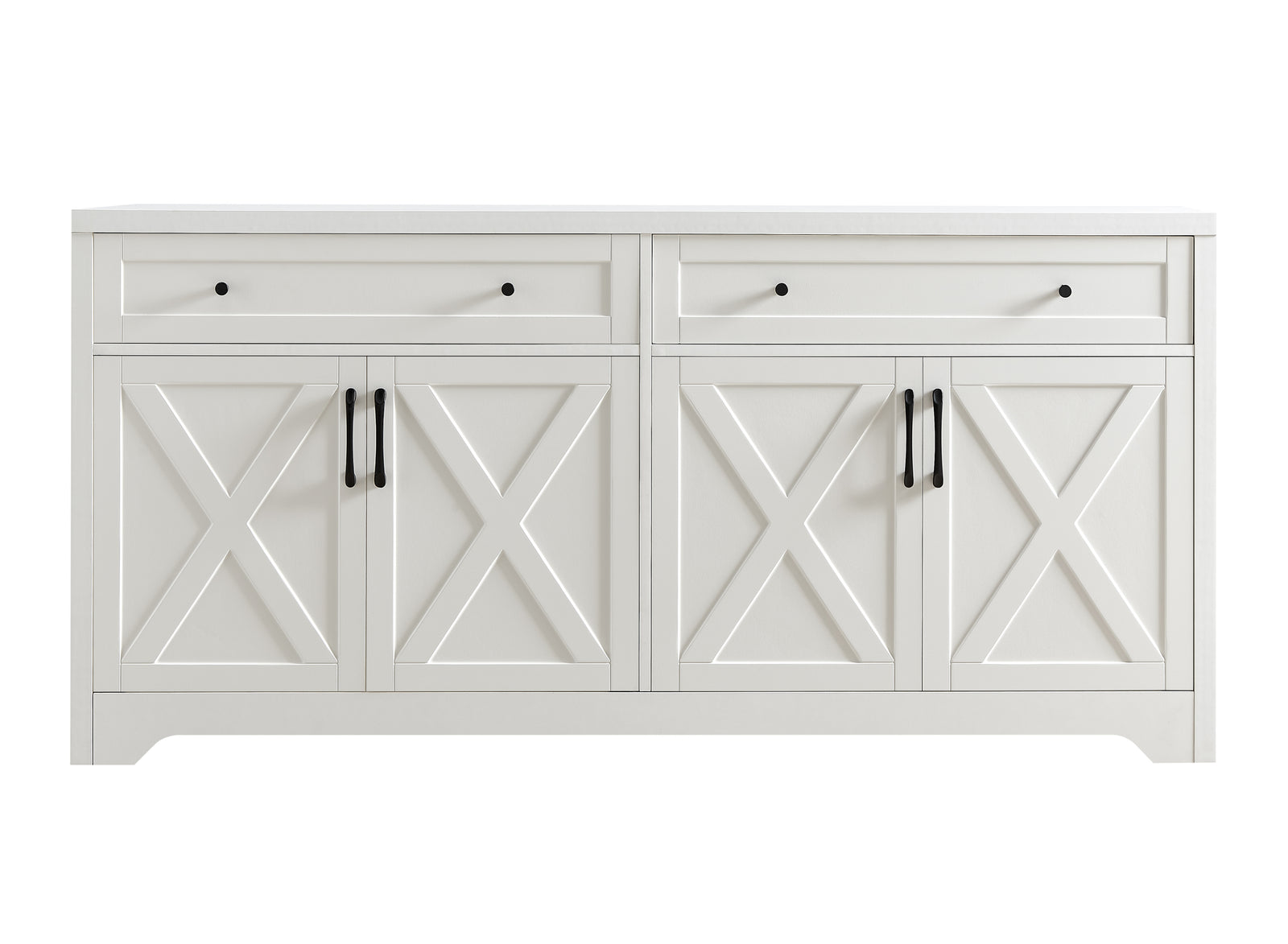 Nøordka Light Sideboard Default 61" White TV Stand & Entertainment Center with Storage Space