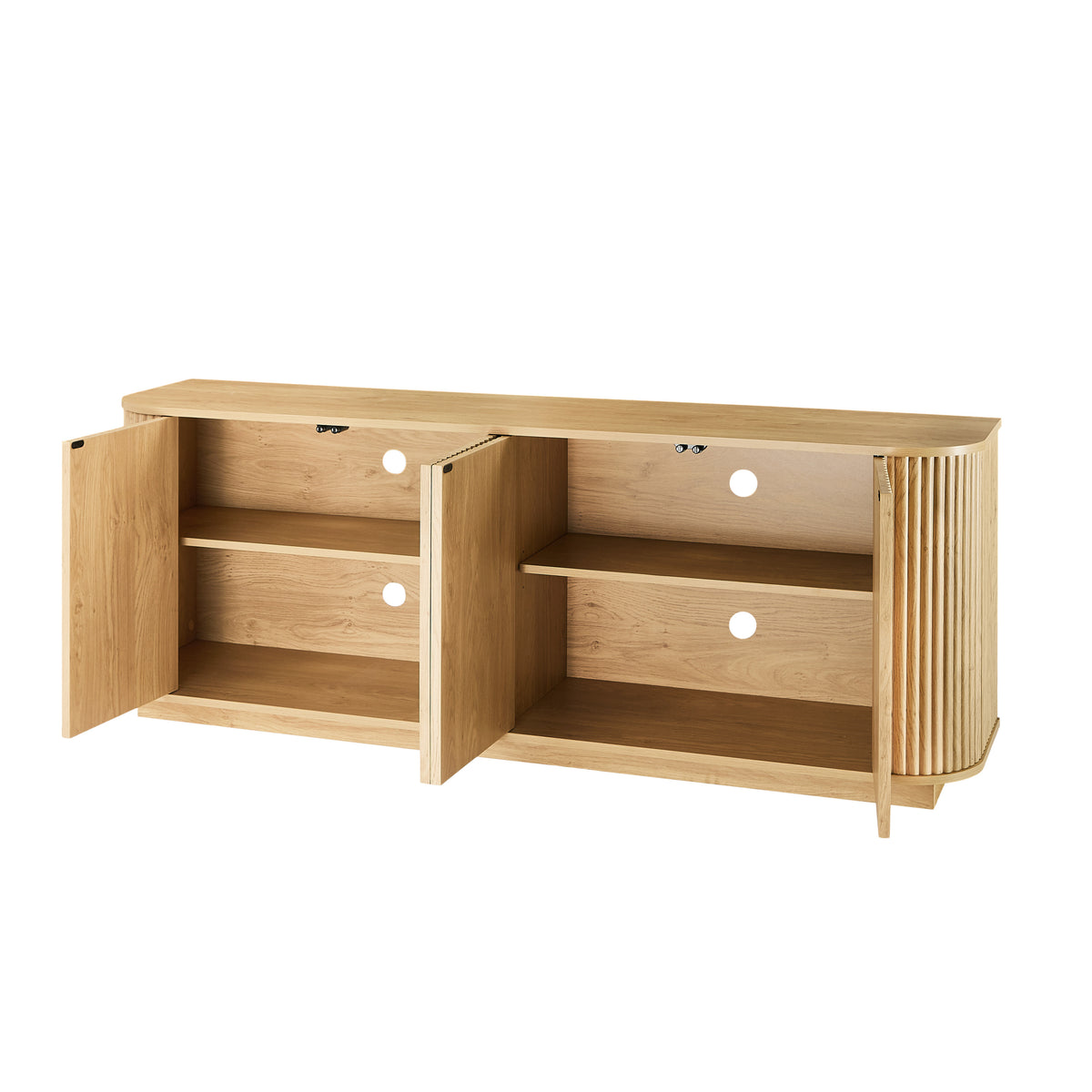 Nøordka Light Sideboard Default 64" Neutral Tone Contemporary Wooden Sideboard &amp; TV Stand