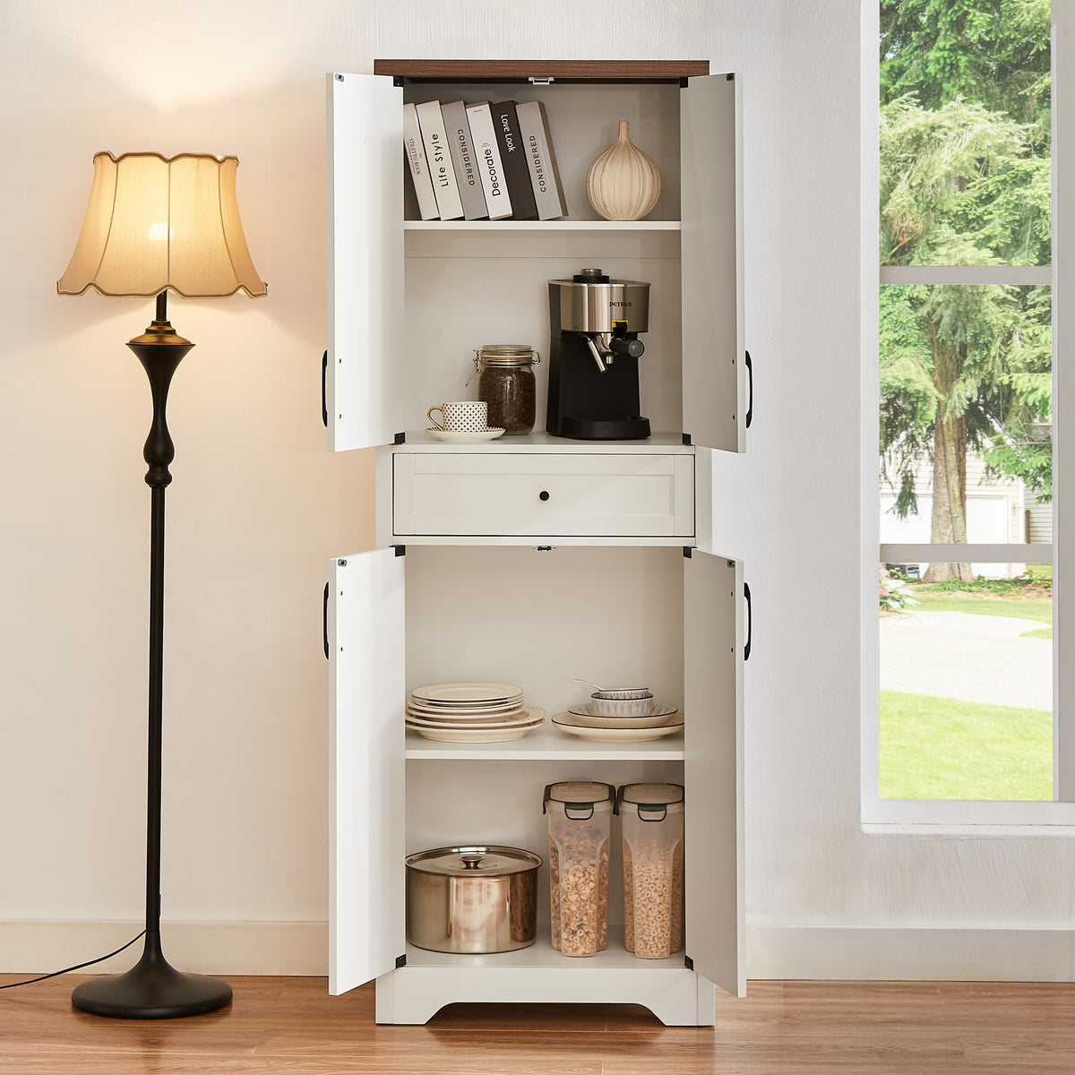 Nøordka Light Sideboard Default 68" Classic High Cabinet with Storage