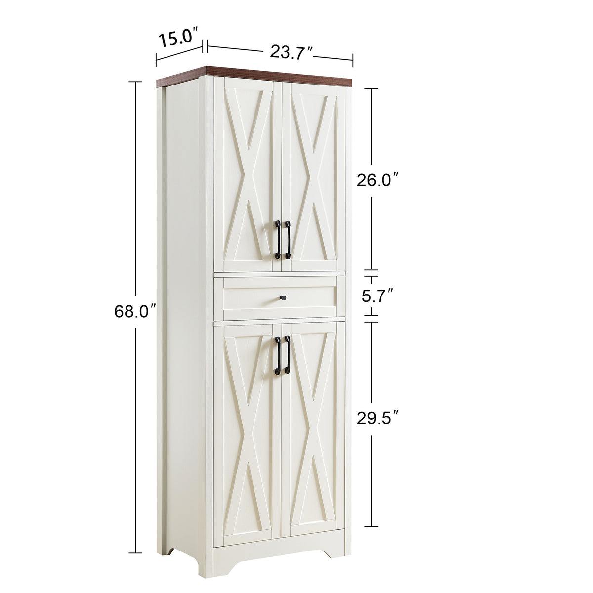 Nøordka Light Sideboard Default 68" Classic High Cabinet with Storage