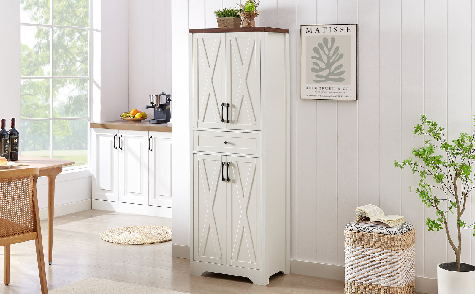 Nøordka Light Sideboard Default 68" Classic High Cabinet with Storage