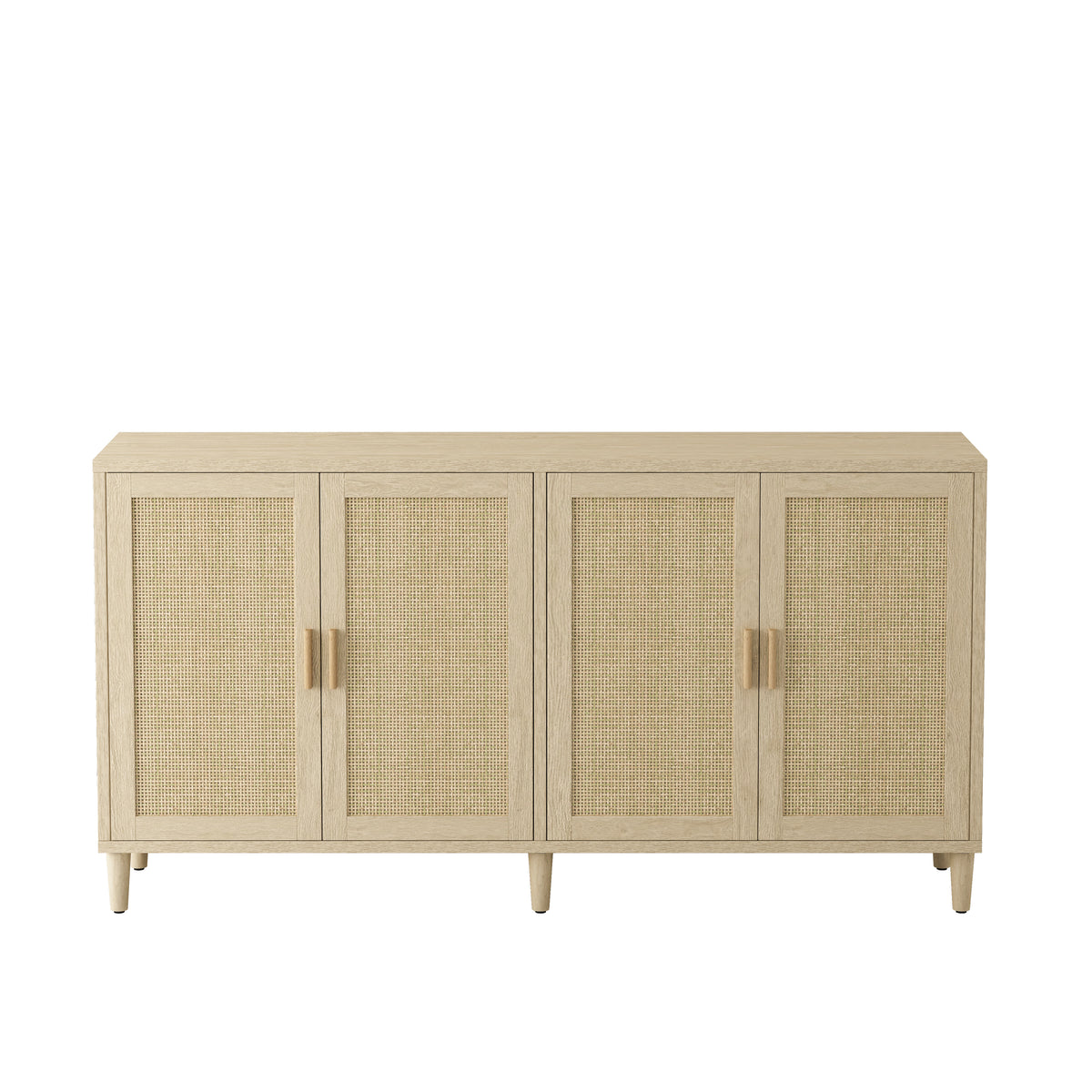 Nøordka Light Sideboard Default 70" Rattan Buffet Cabinet With Adjustable Shelving