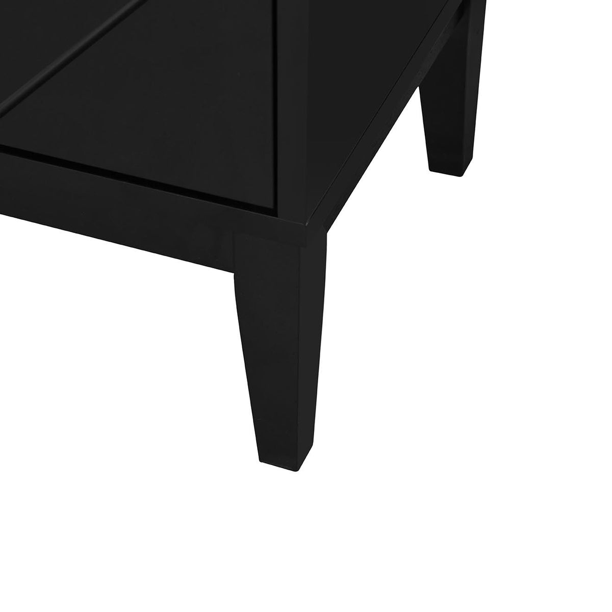 Nøordka Light Sideboard Default Black 4-Door Sideboard Storage Cabinet with Gold Handles &amp; Adjustable Shelves