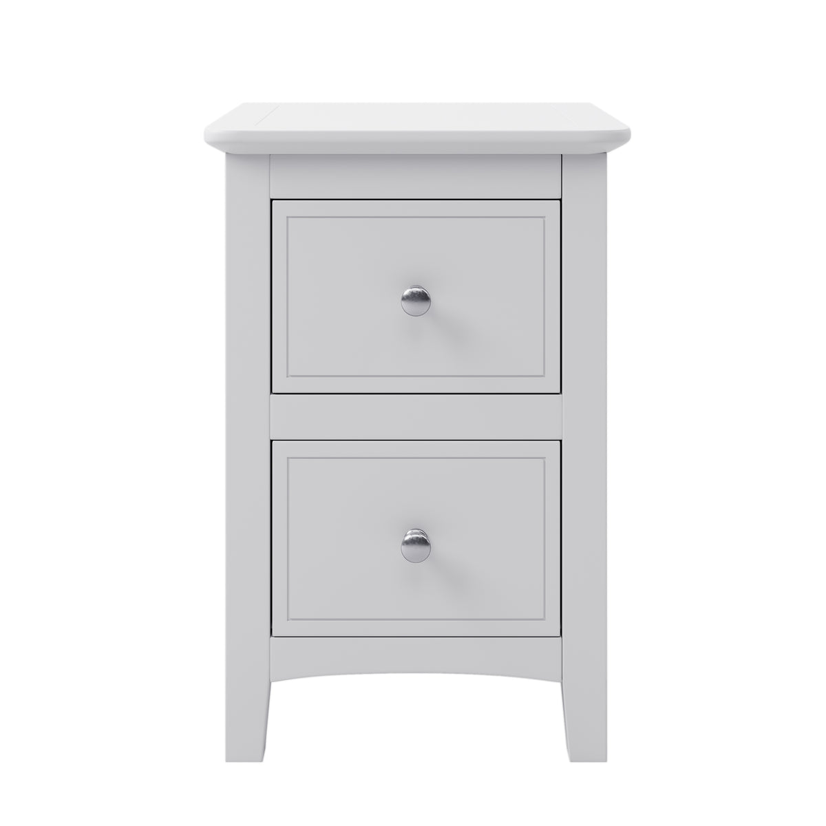 Nøordka Light TV Stand Default 15" White Solid Wood 2 Drawer Nightstand &amp; End Table