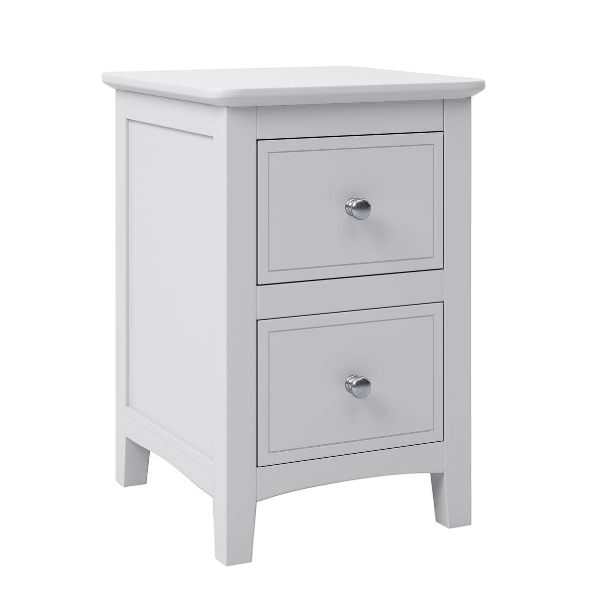 Nøordka Light TV Stand Default 15" White Solid Wood 2 Drawer Nightstand &amp; End Table