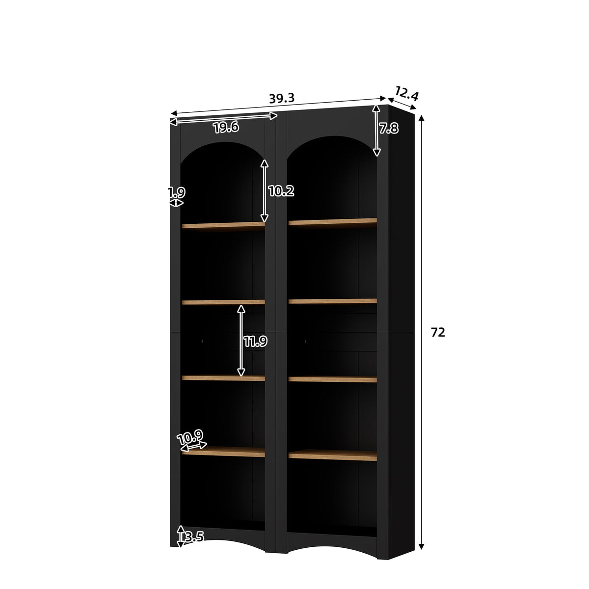 Nøordka Light TV Stand Default 3-Piece Black Farmhouse Style Entertainment Center for TVs Up to 70"