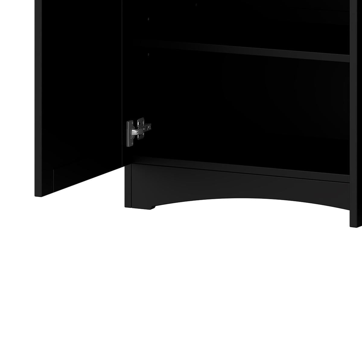 Nøordka Light TV Stand Default 3-Piece Black Farmhouse Style Entertainment Center for TVs Up to 70"