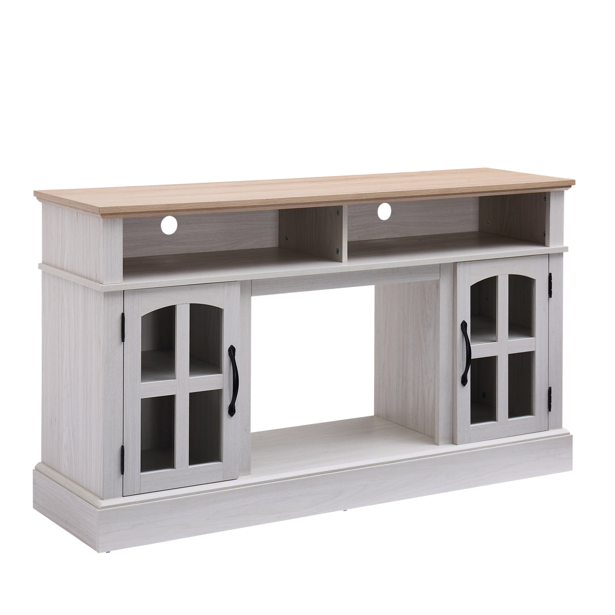 Nøordka Light TV Stand Default 58" Jasmin White Fireplace TV Stand with 23" Electric Fireplace for TVs up to 70"