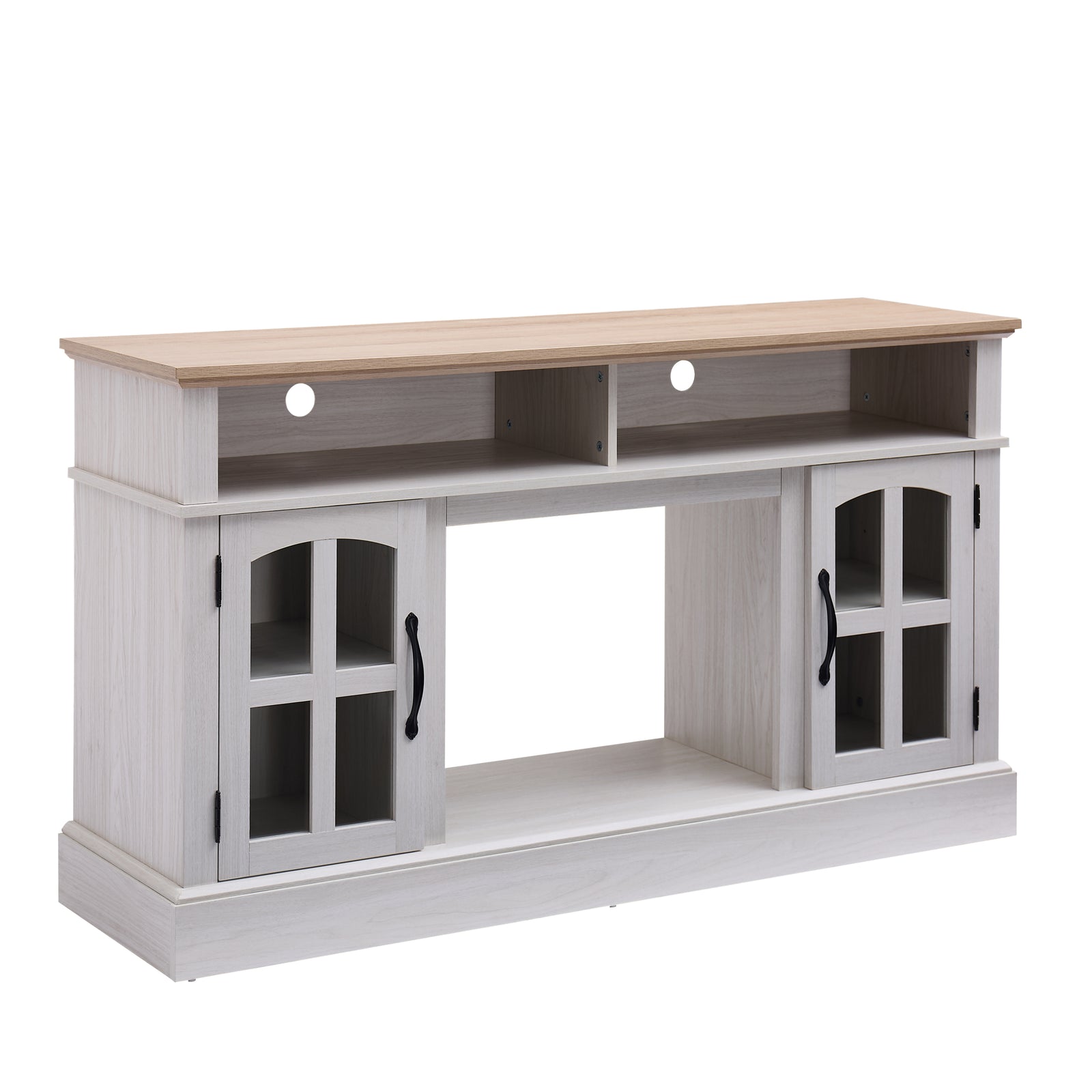 Nøordka Light TV Stand Default 58" Jasmin White Fireplace TV Stand with 23" Electric Fireplace for TVs up to 70"