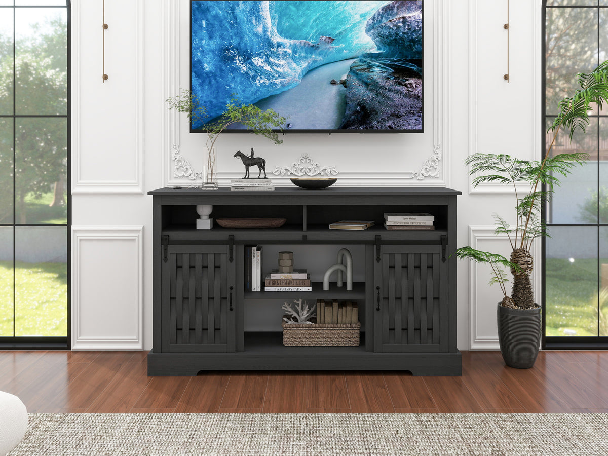 Nøordka Light TV Stand Default 60" Dark Gray Fireplace TV Stand for TVs Up to 65" with 23" Electric Fireplace