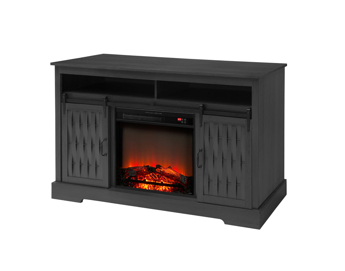 Nøordka Light TV Stand Default 60" Dark Gray Fireplace TV Stand for TVs Up to 65" with 23" Electric Fireplace