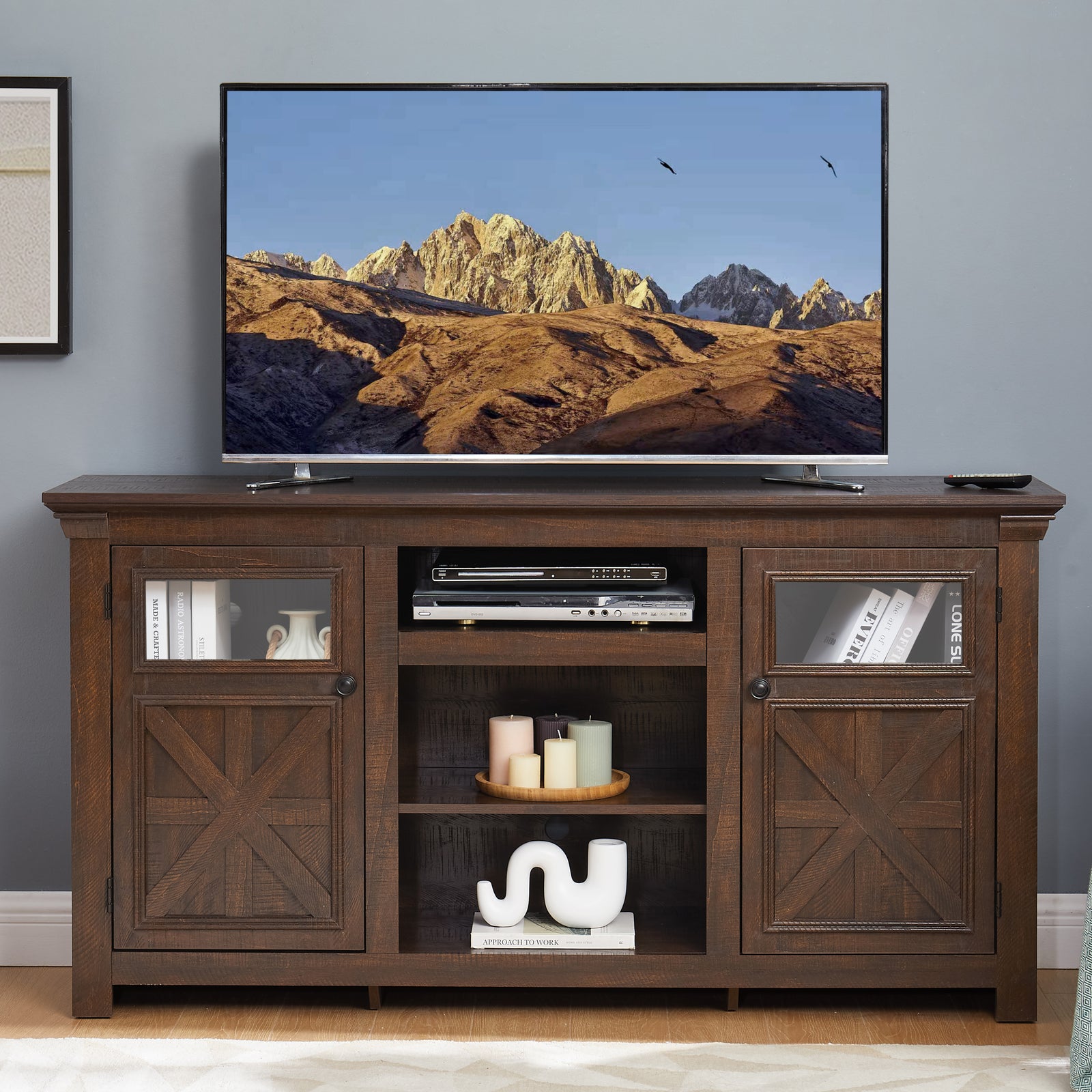 Nøordka Light TV Stand Default 60" Espresso Barn Inspired TV Stand & Cabinet